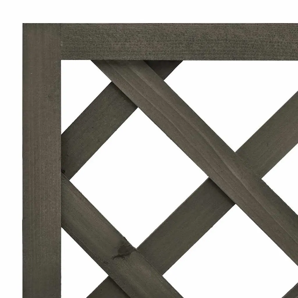 Garden Trellis Planter Outdoor Climbing Plants Flower Box Grey 50x25x90cm