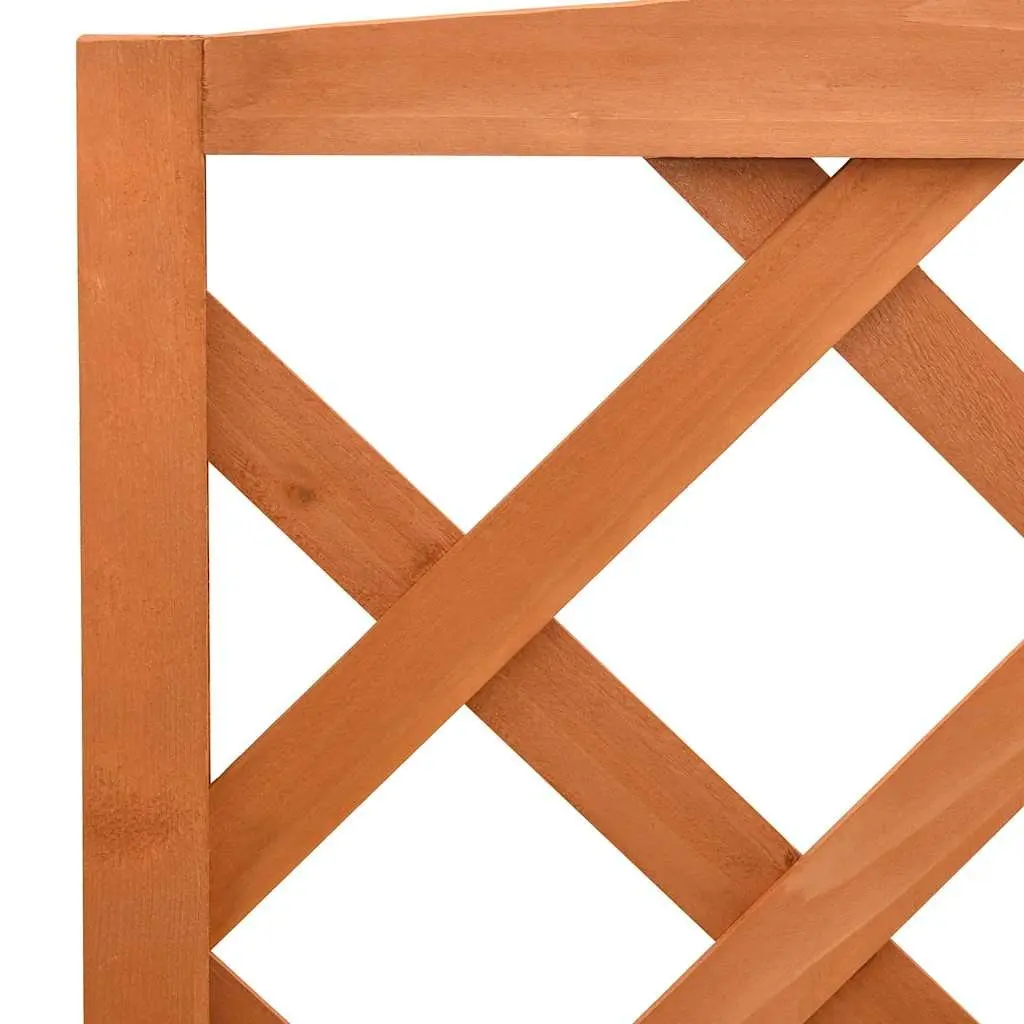 Plant Stand Trellis Ladder Shelves 70x42x120cm Orange Solid Firwood