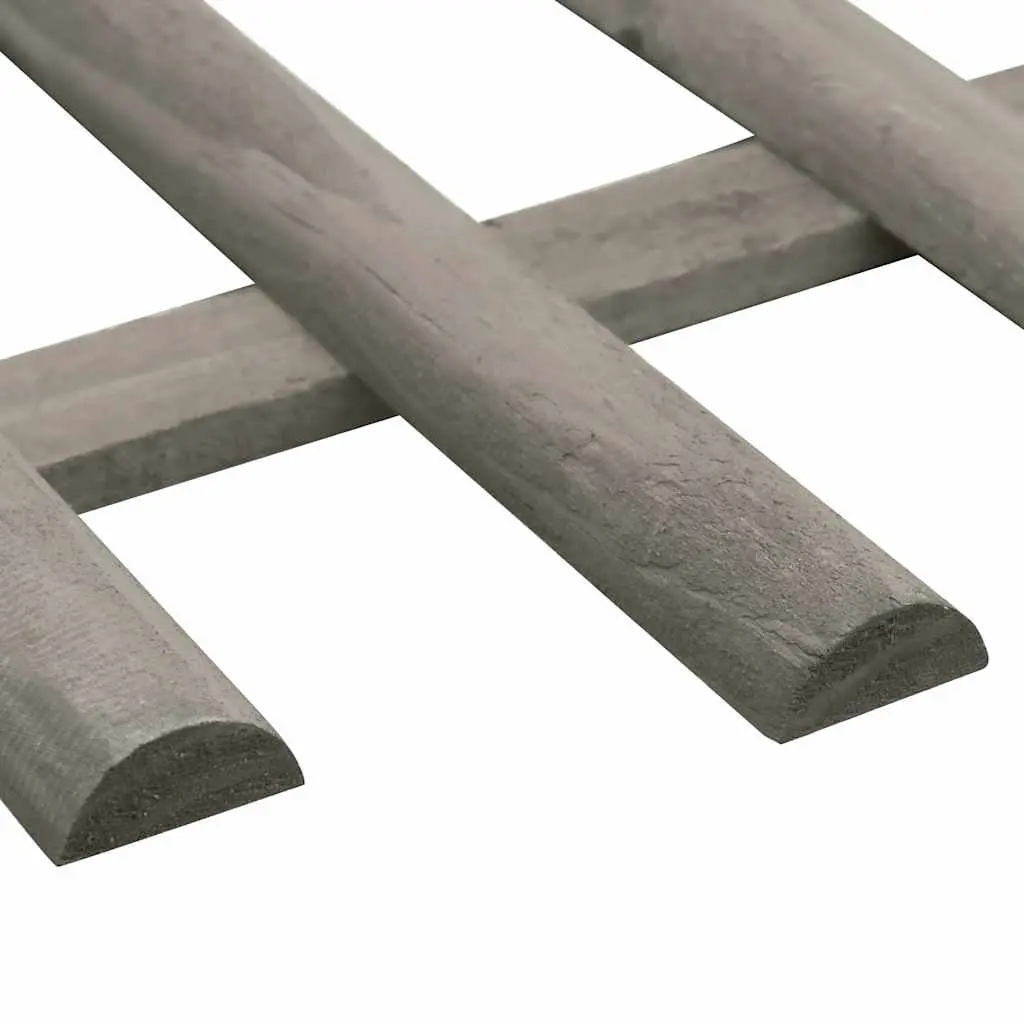 Wooden Garden Edging Borders 10 Piece Lawn Edge Fencing Outdoor White 4.4 m