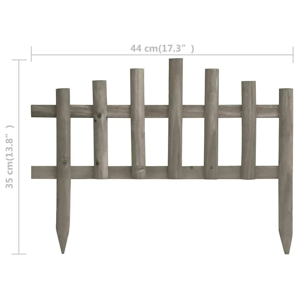 Wooden Garden Edging Borders 10 Piece Lawn Edge Fencing Outdoor White 4.4 m