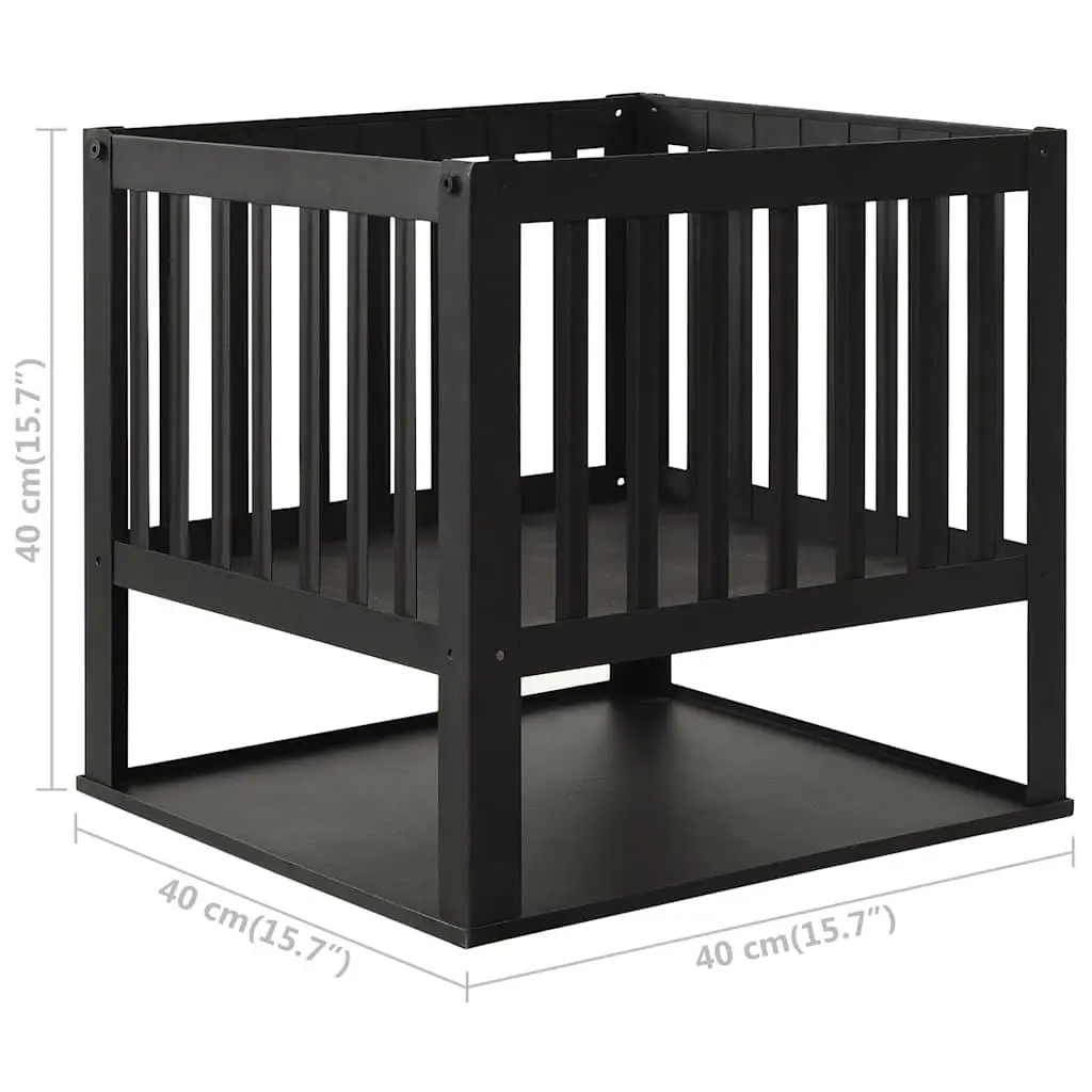 Fire Pit Outdoor Heater Bowl 40x40x40cm Black Steel Garden Patio