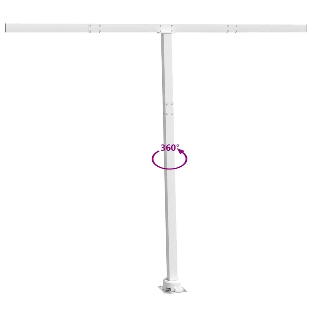 Awning Post Set Outdoor Shade Support 300x245 cm White