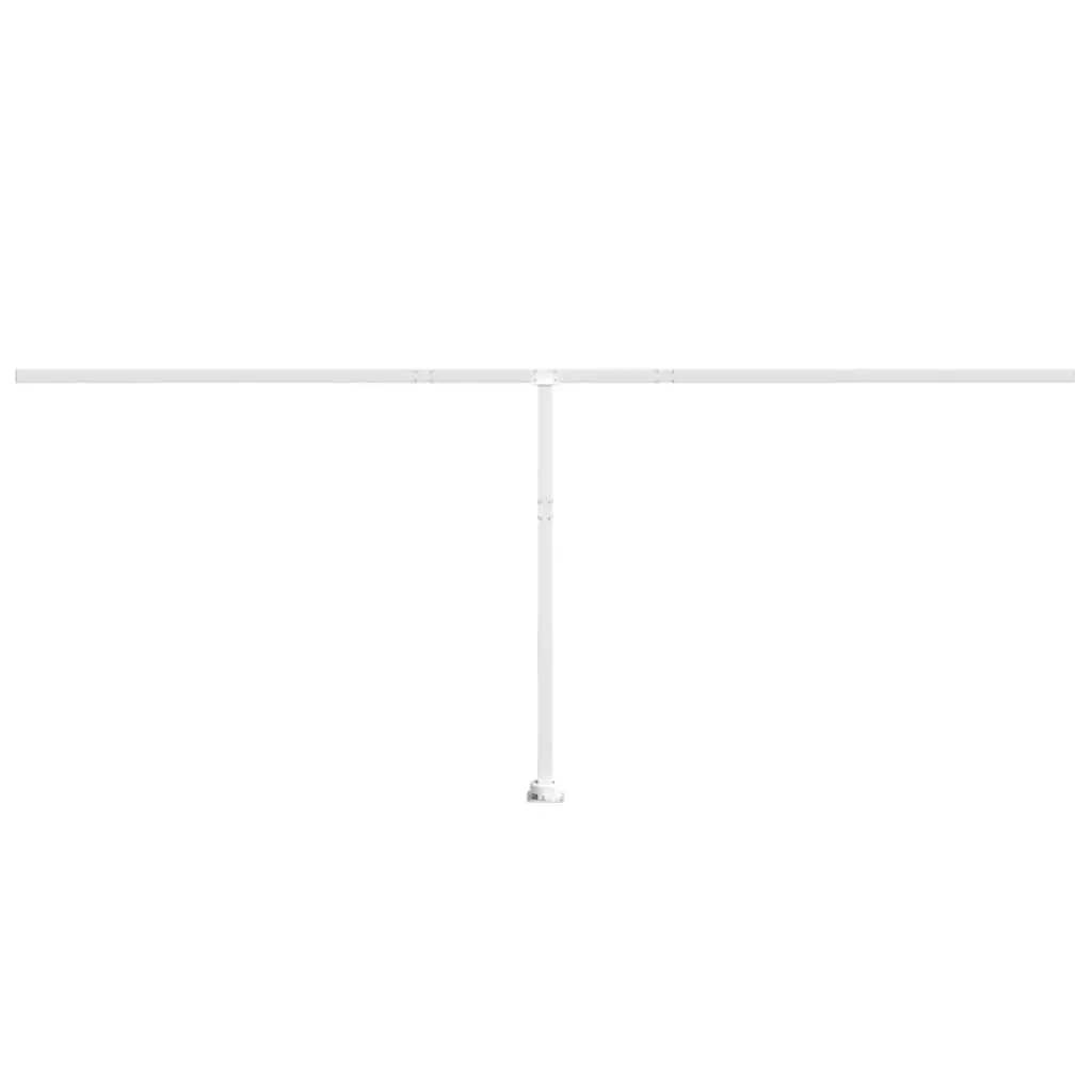Awning Post Set Outdoor Shade Support 600x245 cm White