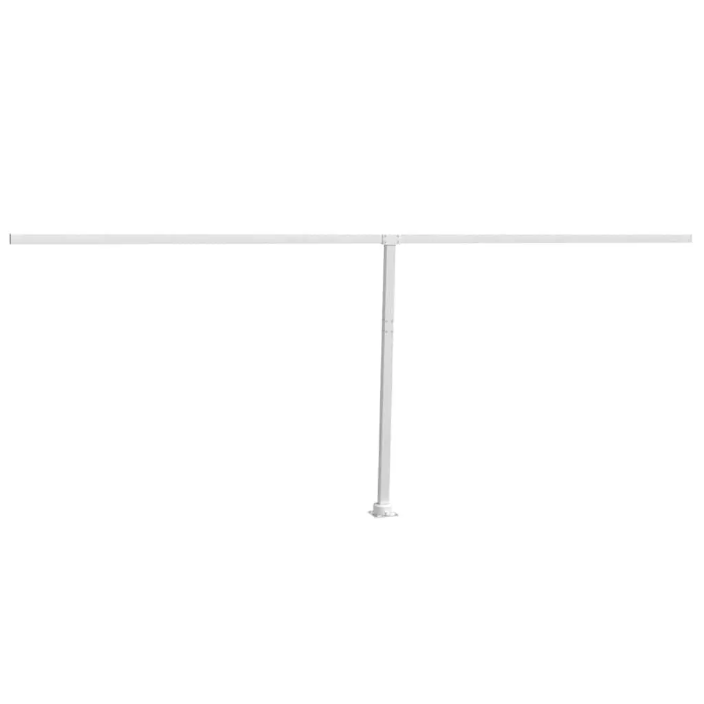 Awning Post Set Outdoor Shade Support 600x245 cm White