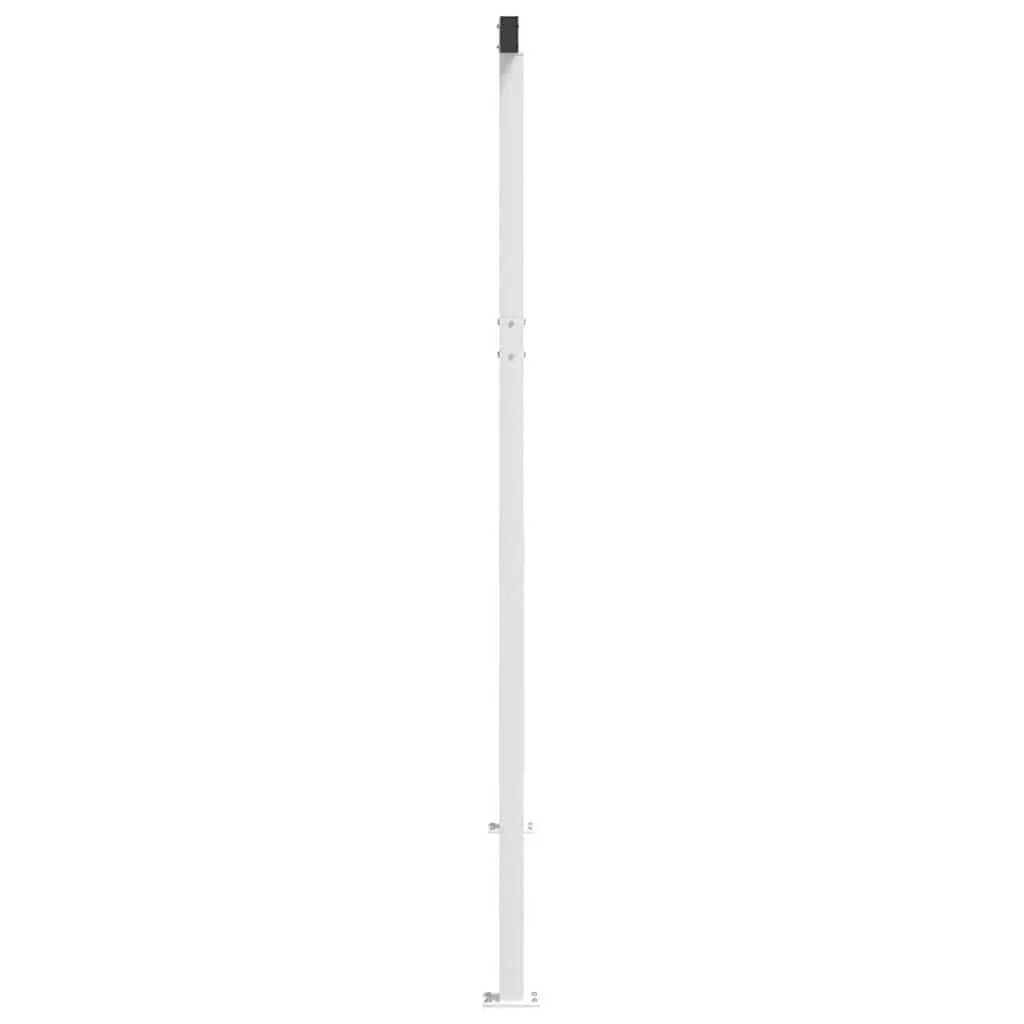 Awning Post Set Double Posts White 300x245 cm Outdoor Terrace Balcony Garden
