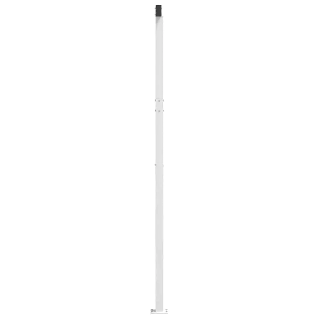 Awning Post Set Double Posts Outdoor Terrace Balcony Garden 600x245 cm White
