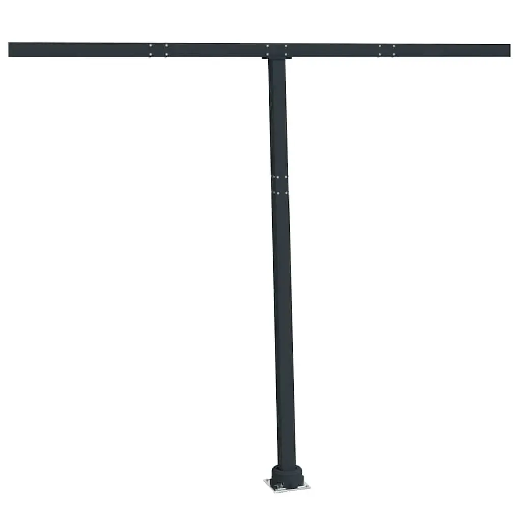 Awning Post Set Outdoor Shade Support 300x245 cm Anthracite