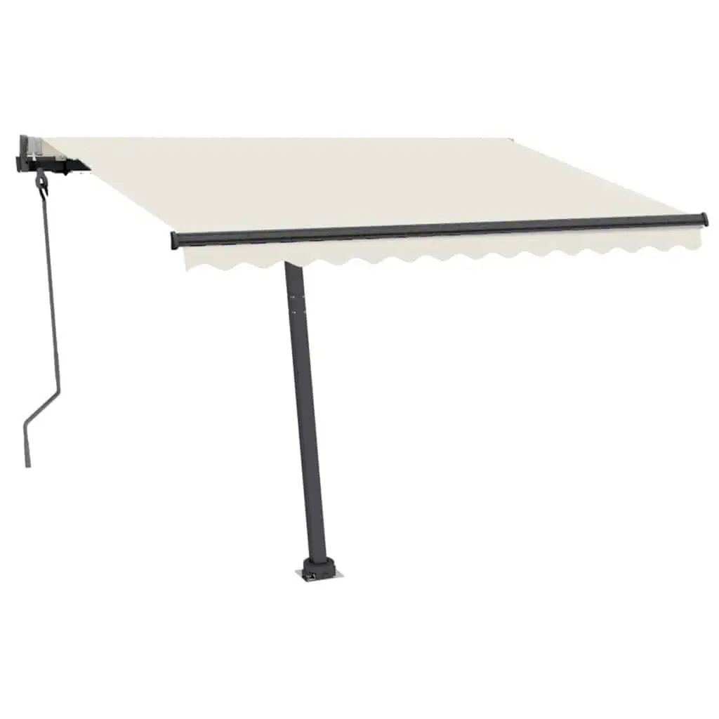 Awning Post Set Outdoor Shade Support 300x245 cm Anthracite