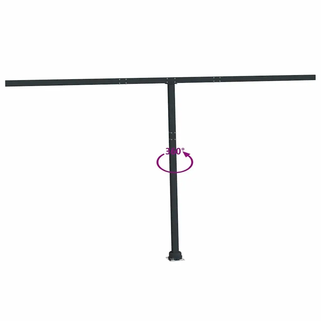 Awning Post Set Outdoor Shade Support 450x245 cm Anthracite