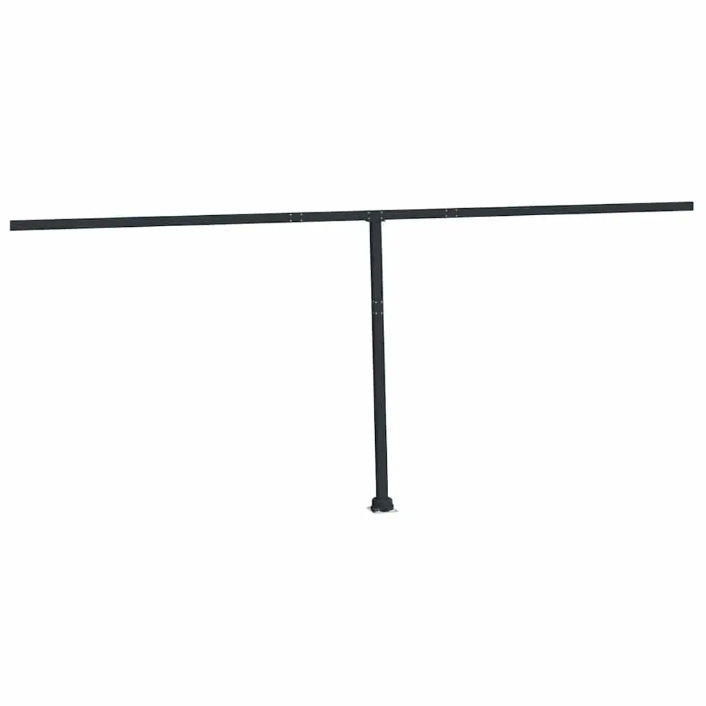 Awning Post Set Outdoor Shade Support 600x245 cm Anthracite