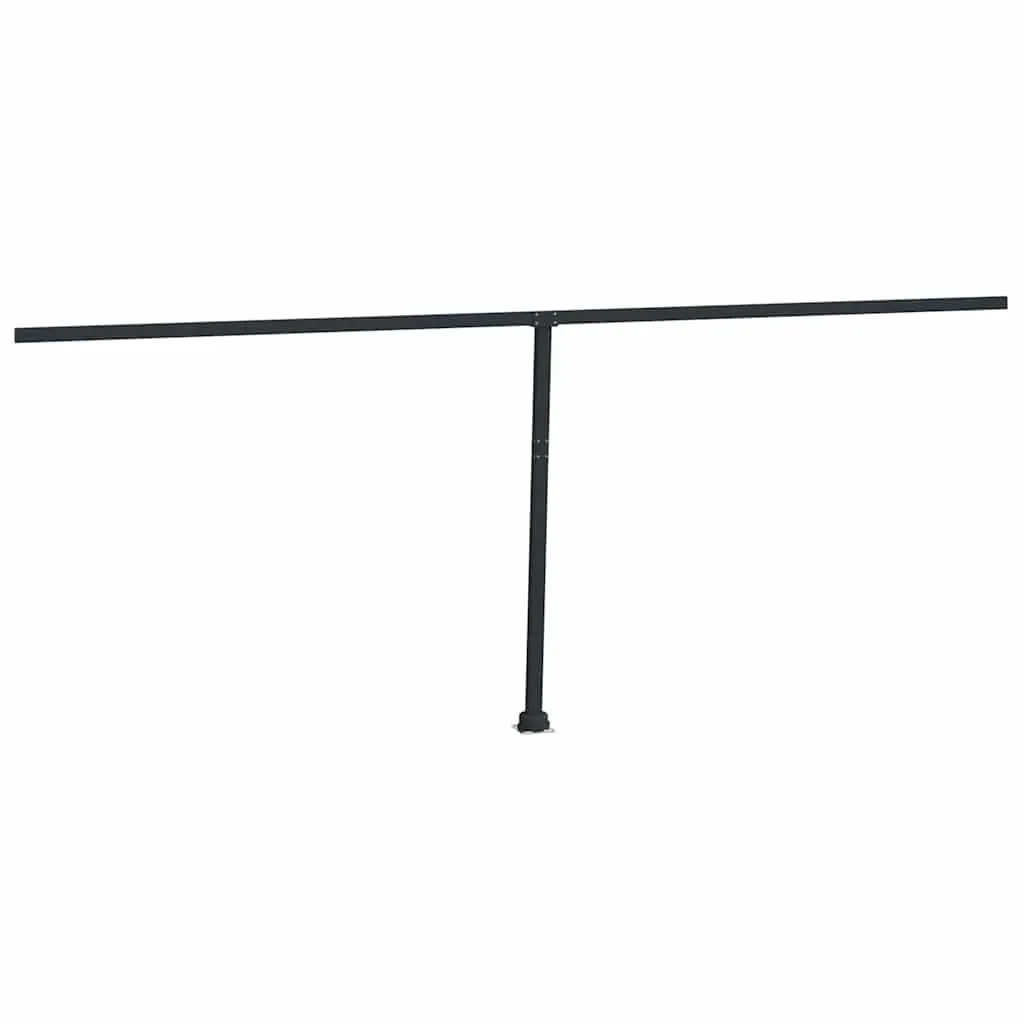 Awning Post Set Outdoor Shade Support 600x245 cm Anthracite