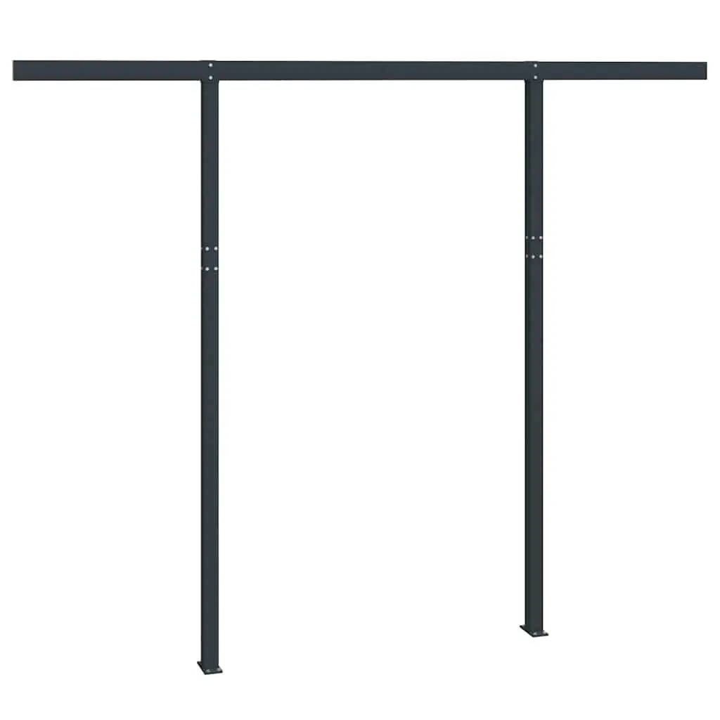 Awning Post Set Outdoor Shade 300x245 cm Anthracite