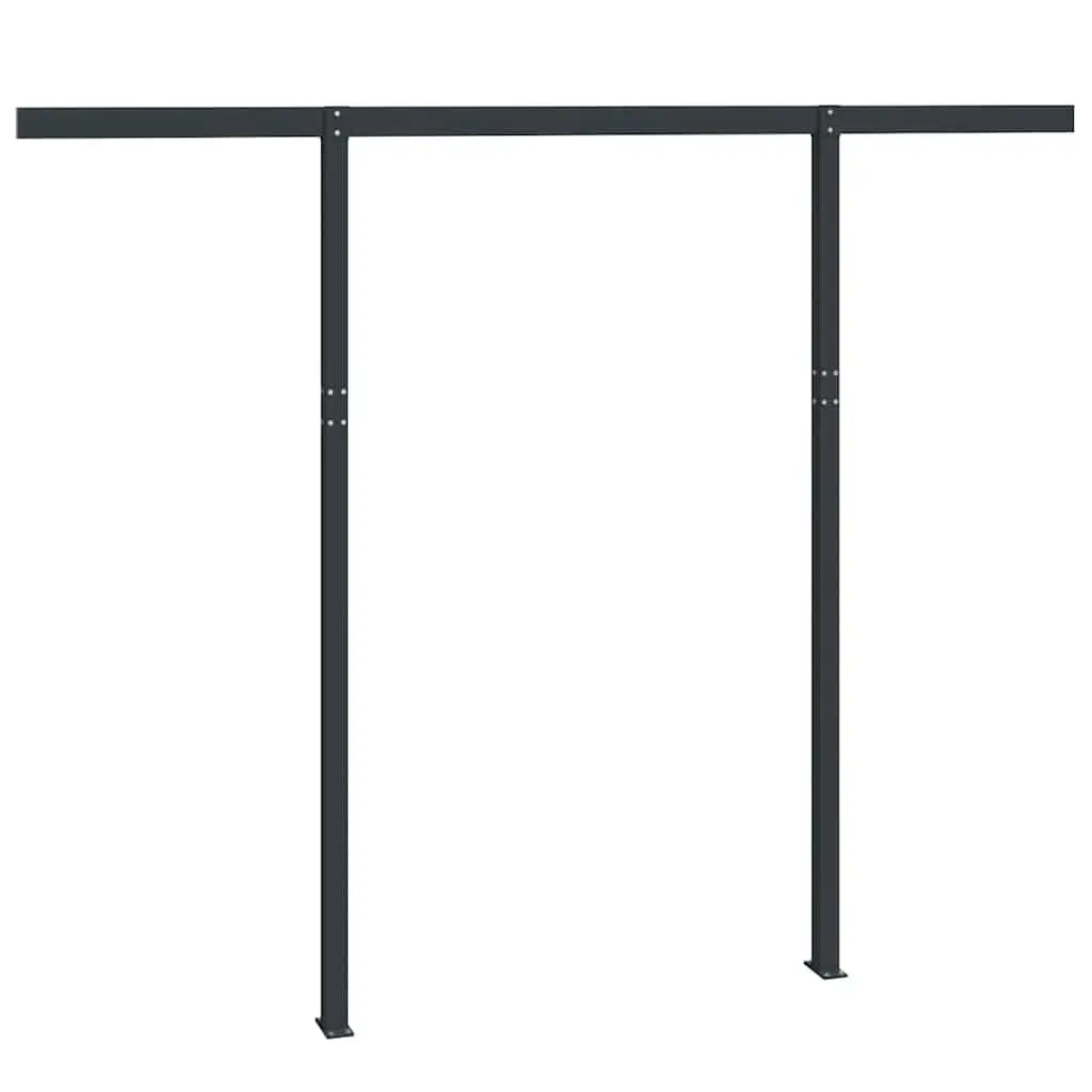 Awning Post Set Outdoor Shade 300x245 cm Anthracite