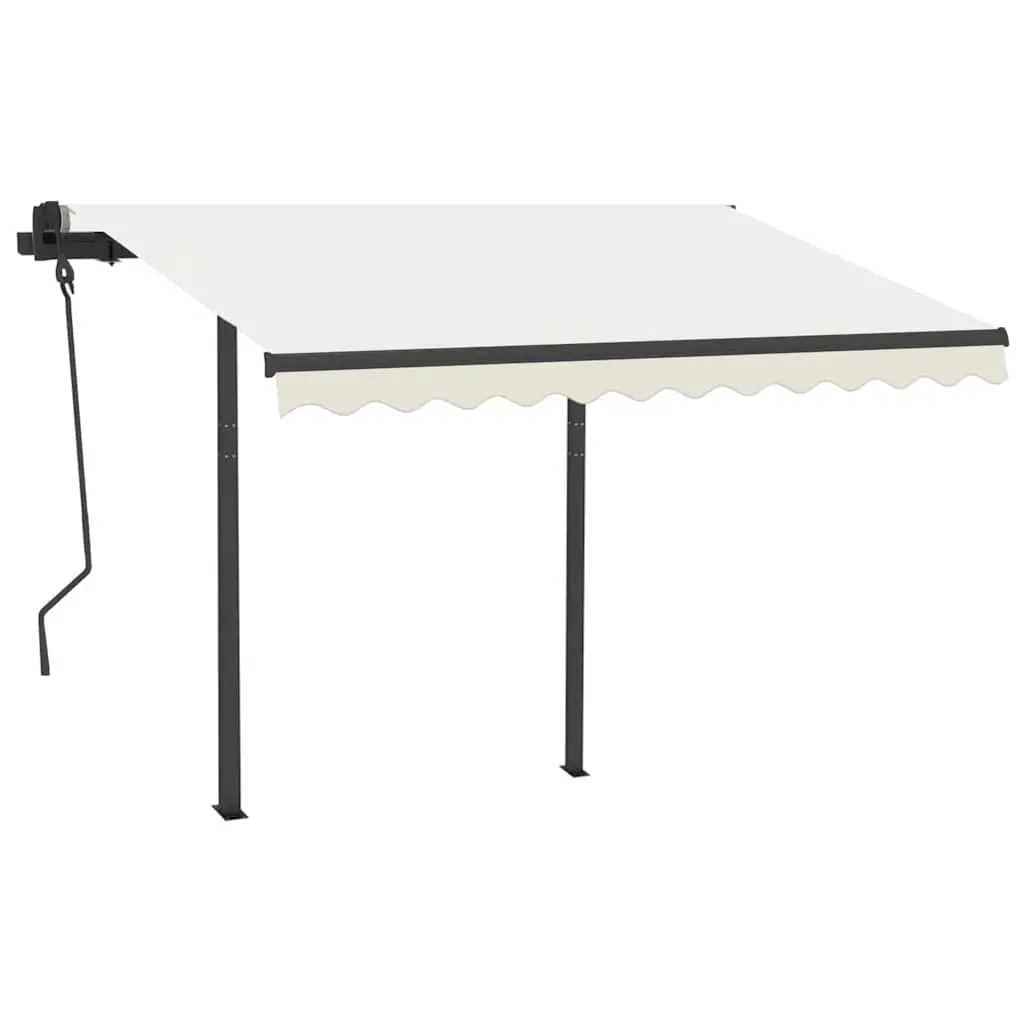 Awning Post Set Outdoor Shade 300x245 cm Anthracite