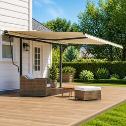 Reliable Anthracite Awning Post Set 600x245cm