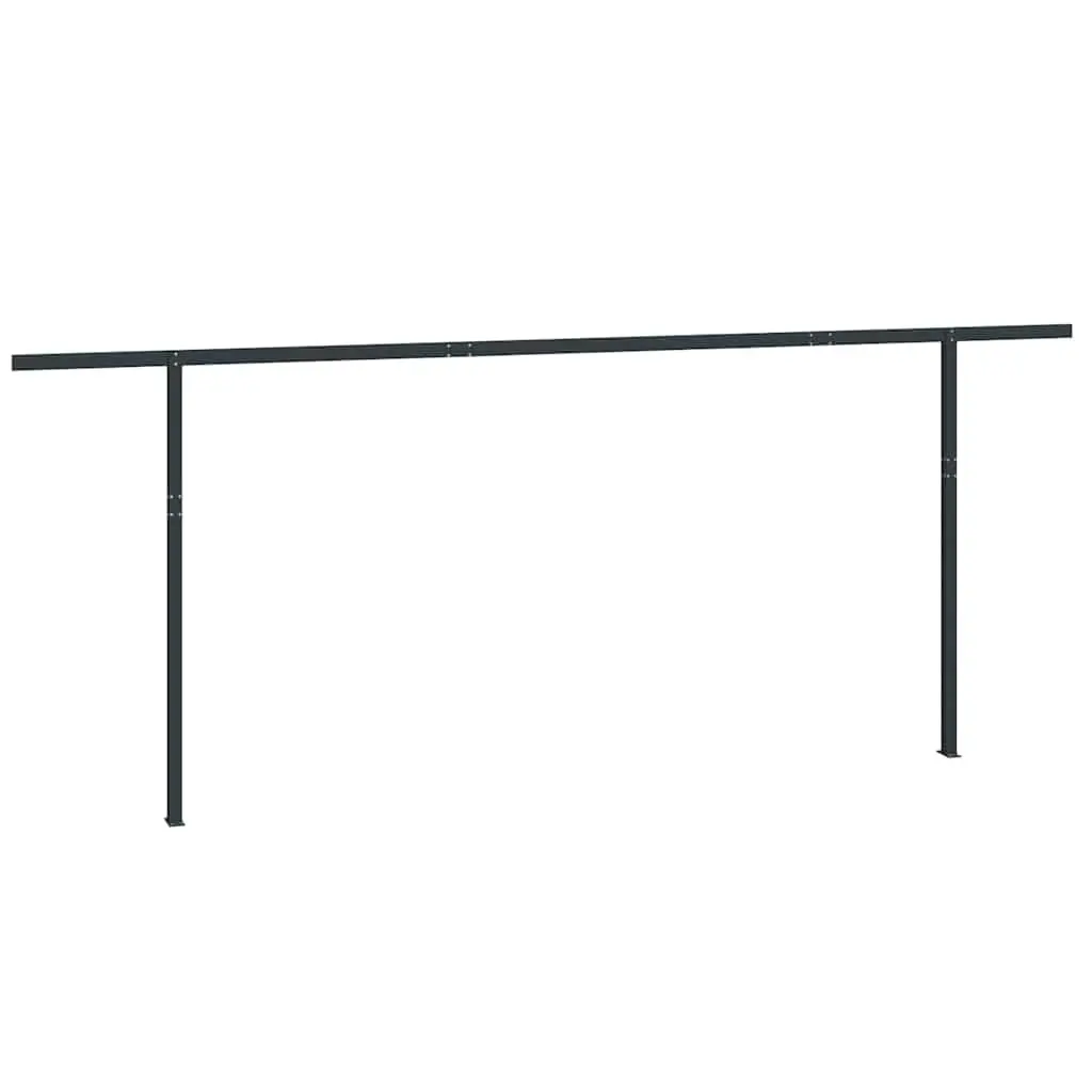 Awning Post Set Double Posts Outdoor Shade Support 600x245cm Anthracite