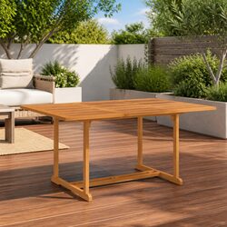Reliable Garden Table 150x90x75 cm Teak Hardwood
