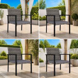 Reliable Outdoor Dining Chairs Set with Cushions for Comfort