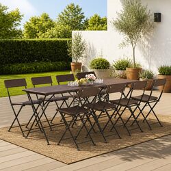 Reliable Folding Bistro Chairs Set of 8 - Outdoor Comfort