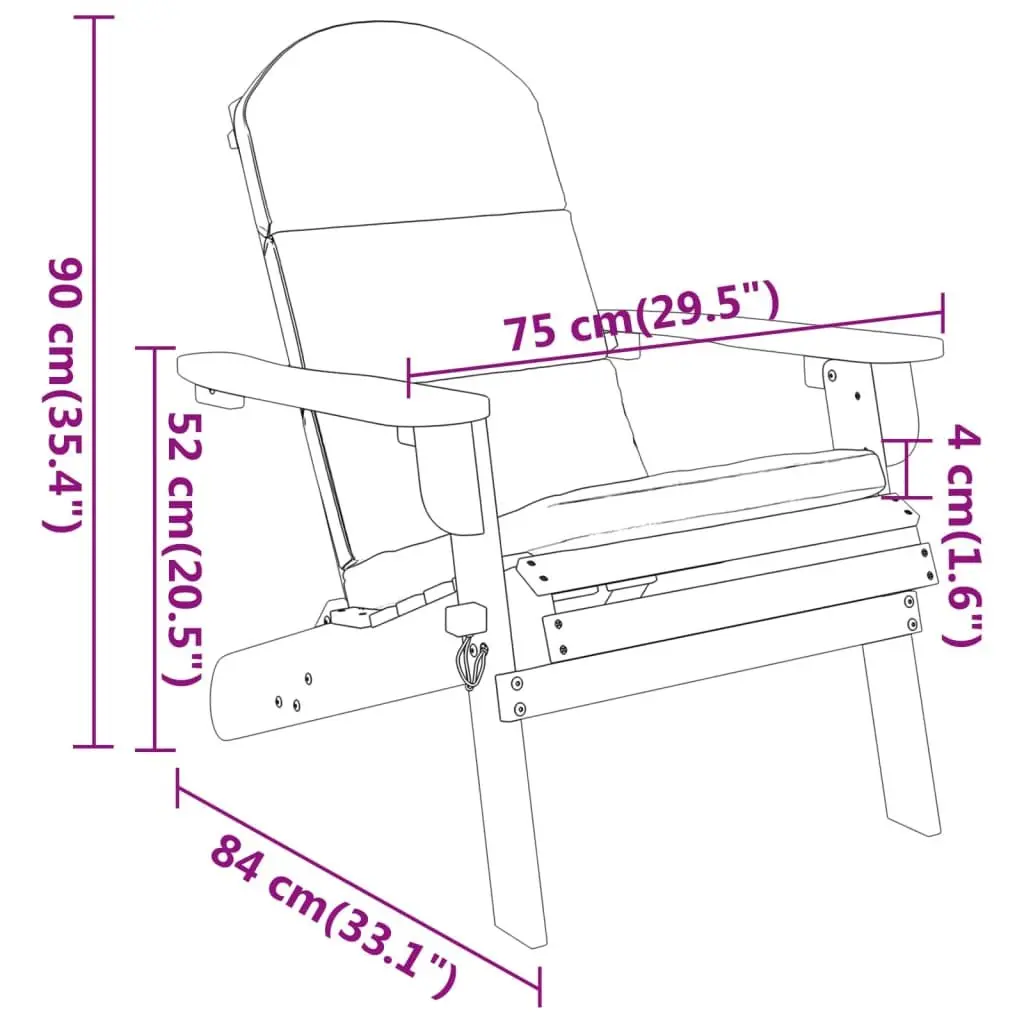 3 Piece Adirondack Garden Lounge Set Solid Acacia Wood Outdoor Furniture Brown