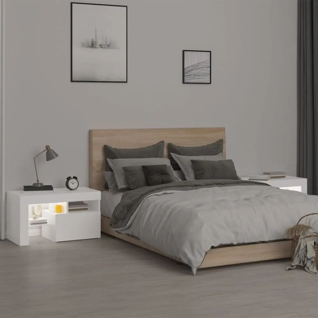 White Bedside Cabinets with Ample Storage