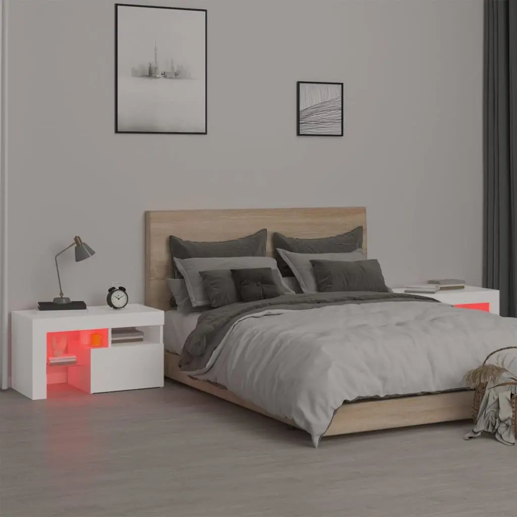 White Bedside Cabinets with Ample Storage