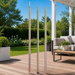 Telescopic Tent Pole Adjustable 170-255cm Galvanised Steel Camping Tarp Awning