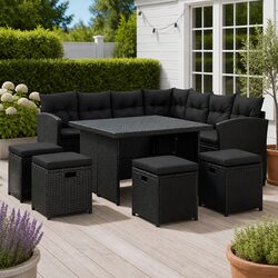 Reliable 6-Piece Outdoor Lounge Set with Comfortable Cushions
