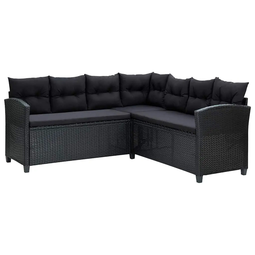 Garden Lounge Set 6 Piece Outdoor Furniture Poly Rattan Sofa with Cushions