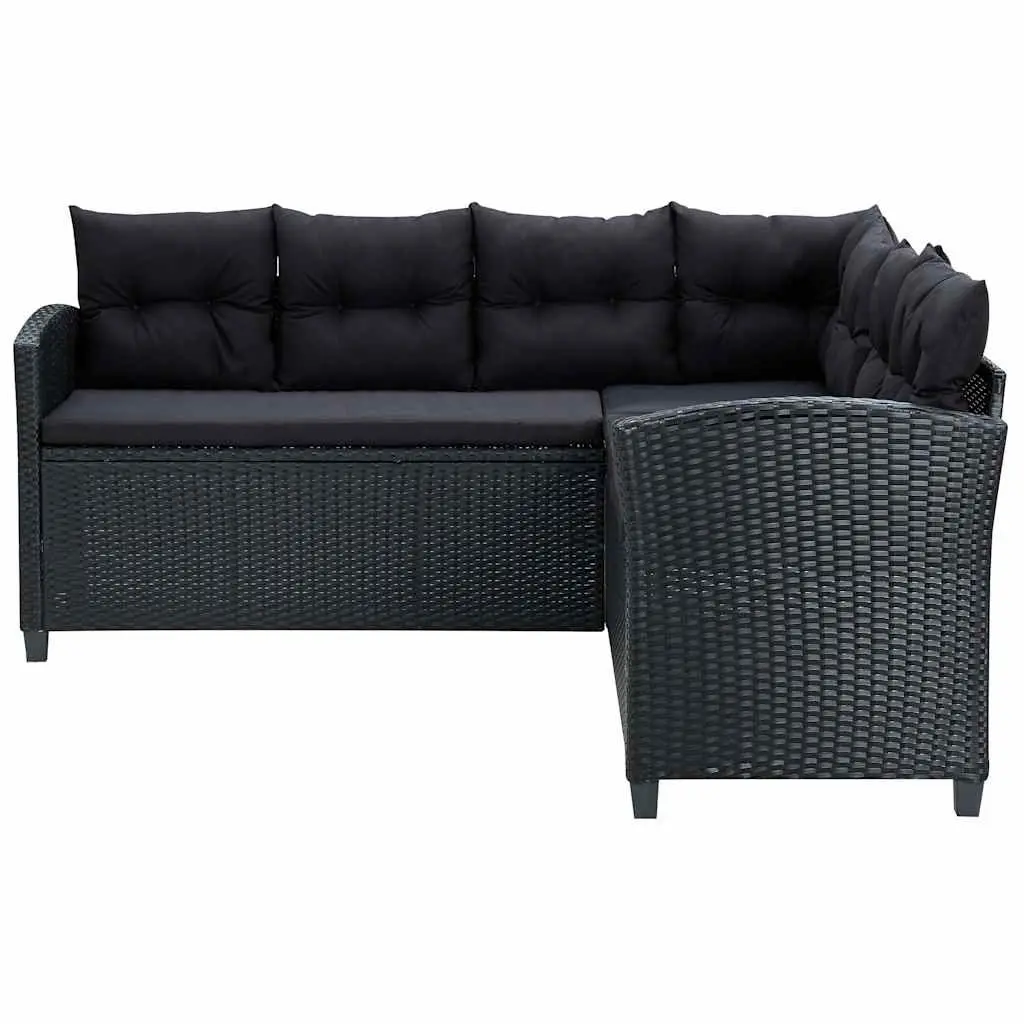 Garden Lounge Set 6 Piece Outdoor Furniture Poly Rattan Sofa with Cushions