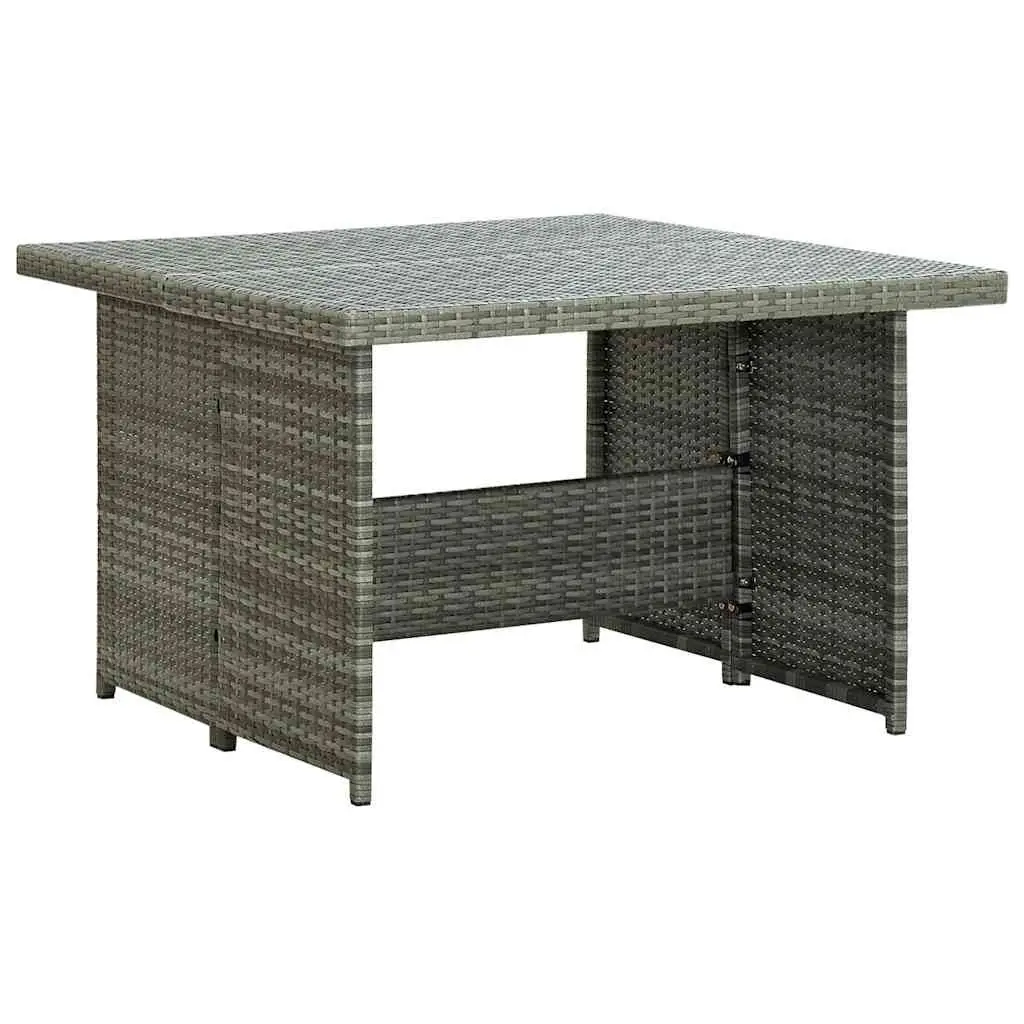 6 Piece Outdoor Lounge Set Corner Sofa Stools Coffee Table Grey