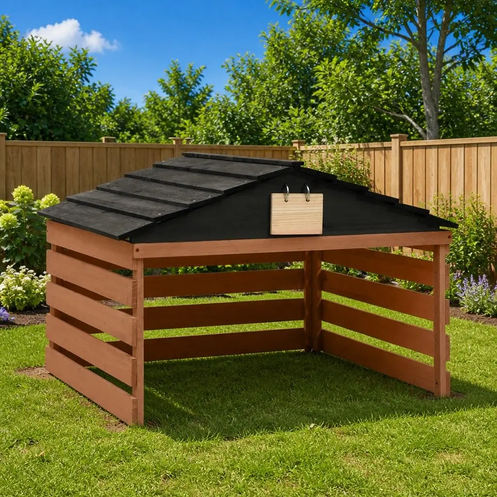 Outdoor Garage for Robotic Lawn Mower Storage
