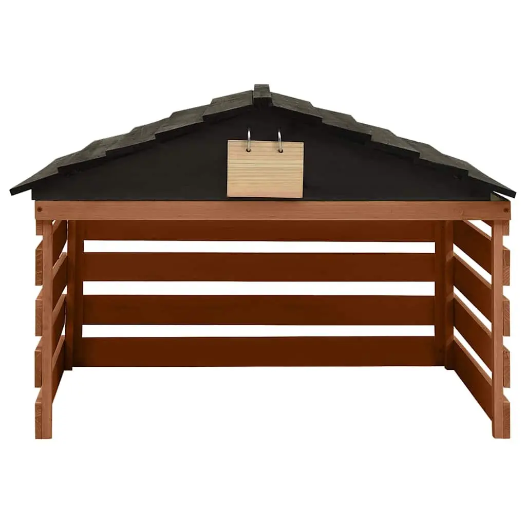 Robotic Lawn Mower Garage Outdoor Protection Firwood Brown 78x74x54cm