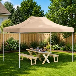 Practical Beige Party Tent Roof for Outdoor Use