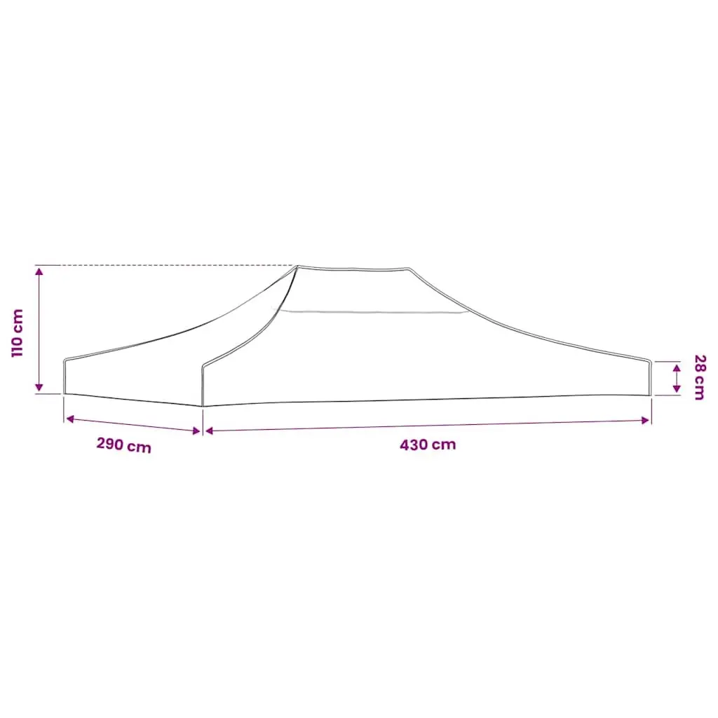 Party Tent Roof Replacement Canopy Top Cover 4.5 x 3 m Beige