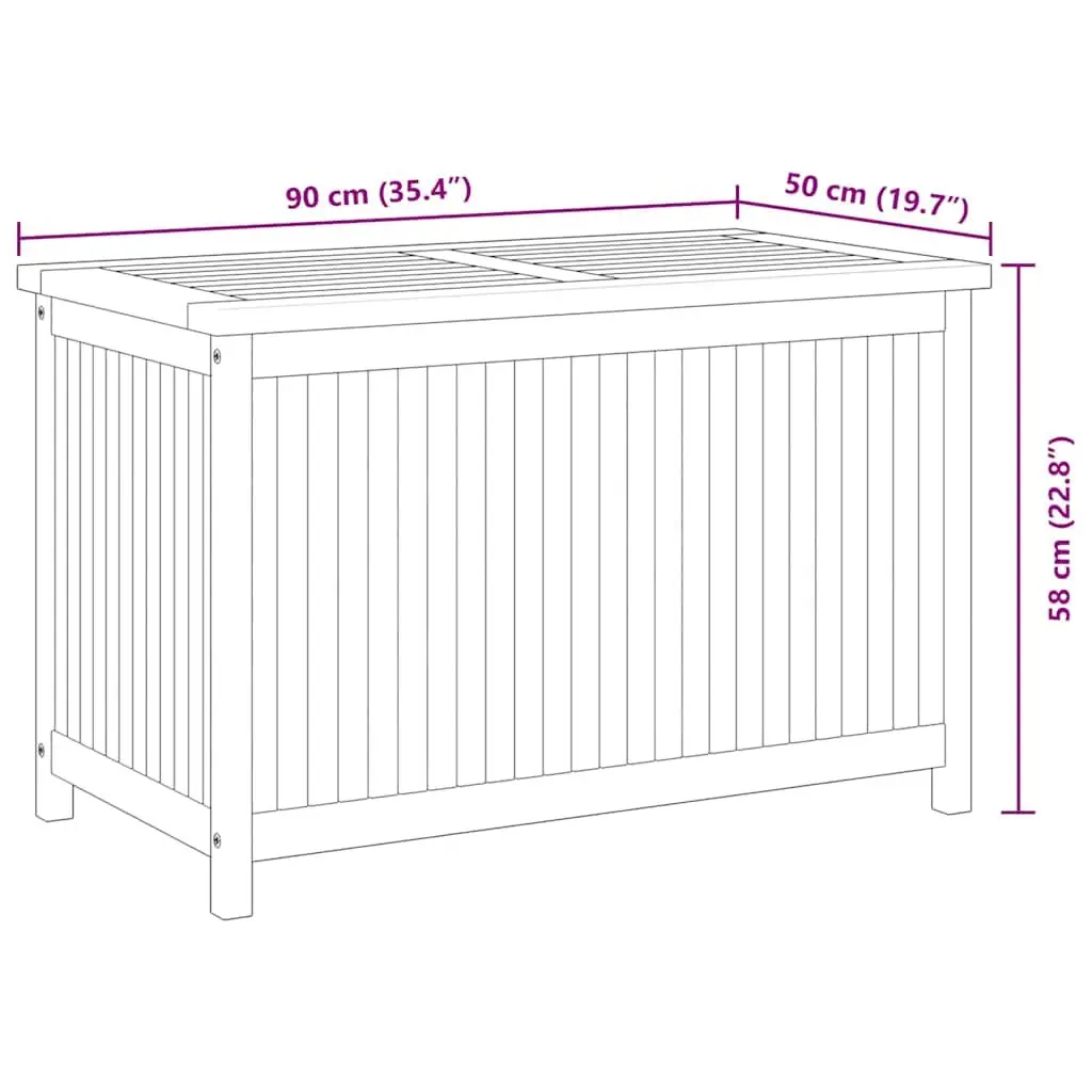 Garden Storage Box Outdoor Organiser 90x50x58cm Brown