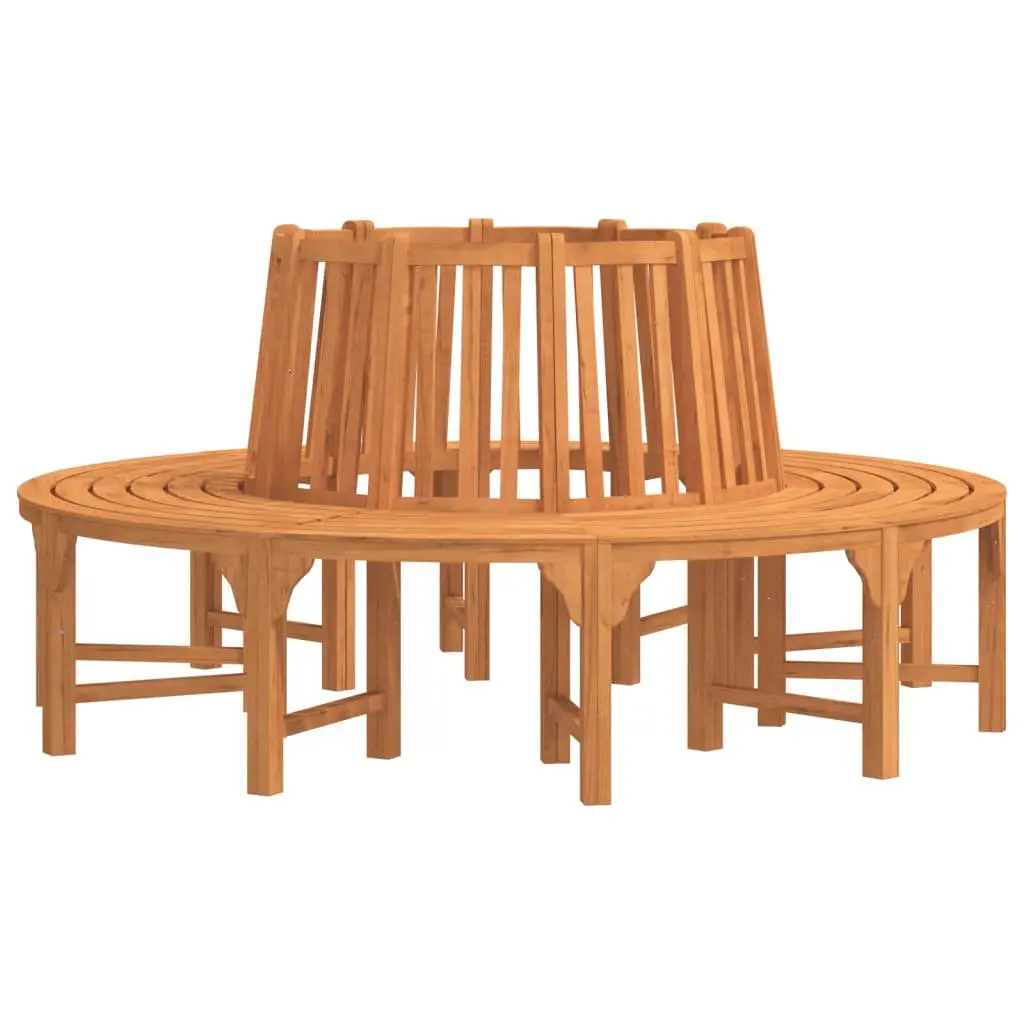 Round Tree Bench Outdoor Seating Solid Wood Eucalyptus Circular Garden Furniture
