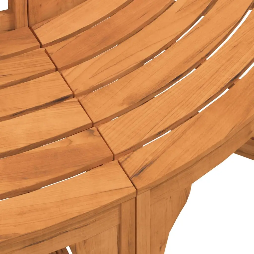 Round Tree Bench Outdoor Seating Solid Wood Eucalyptus Circular Garden Furniture