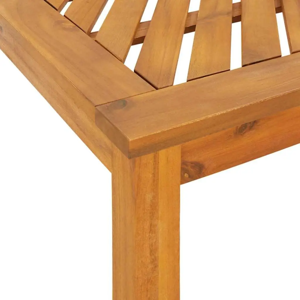 Garden Dining Set Outdoor Table and Chairs 5 Piece Solid Acacia Wood Brown