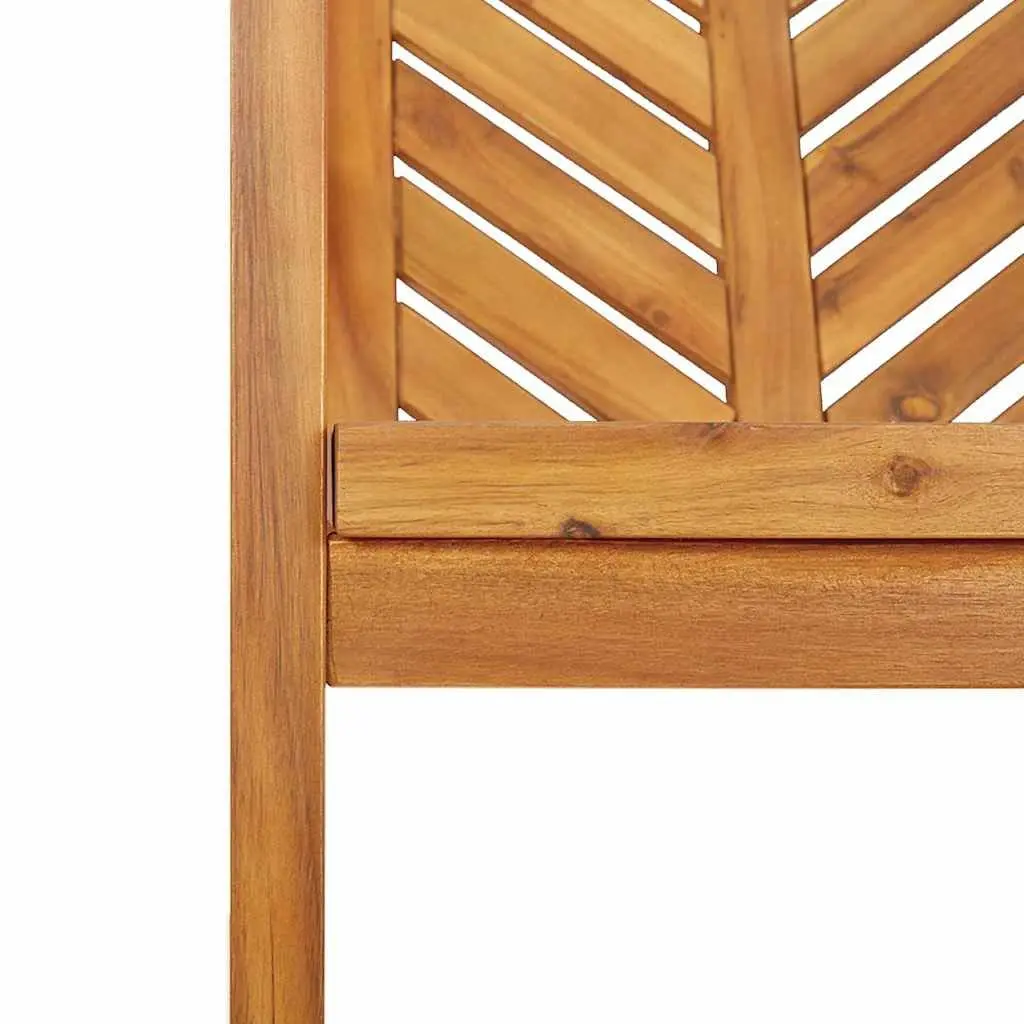 Garden Dining Set 7 Piece Outdoor Furniture Brown Solid Wood Table Chairs