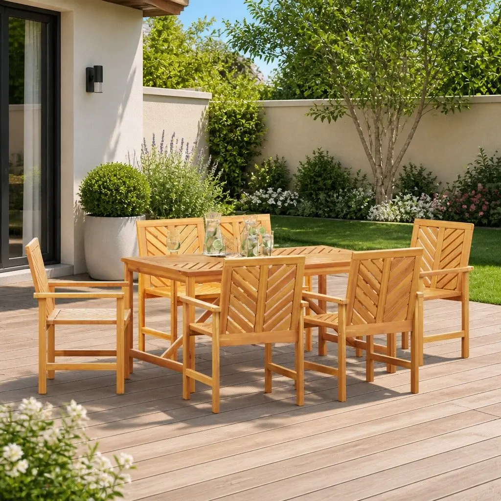 Acacia Wood Dining Set for Outdoor Dining
