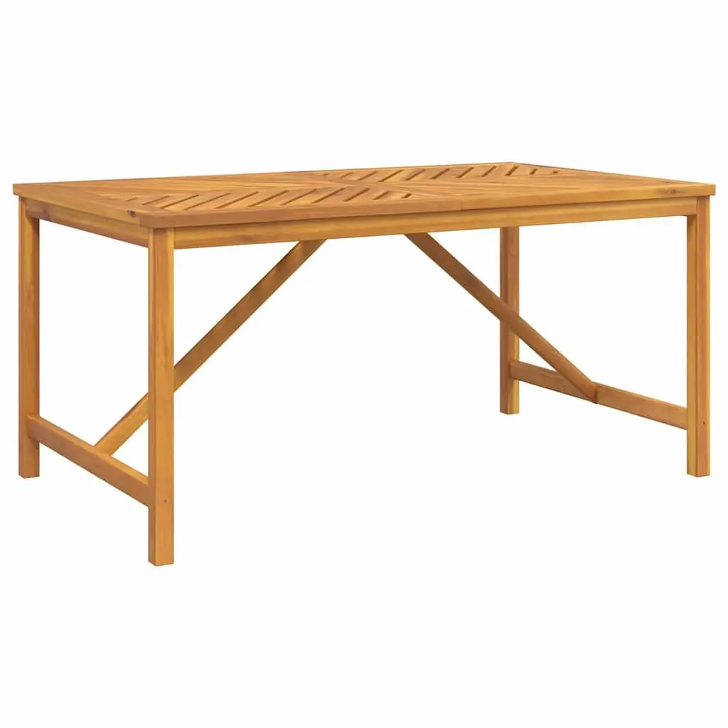 Garden Dining Set 5 Piece Outdoor Table Chairs Brown Solid Acacia Wood Patio