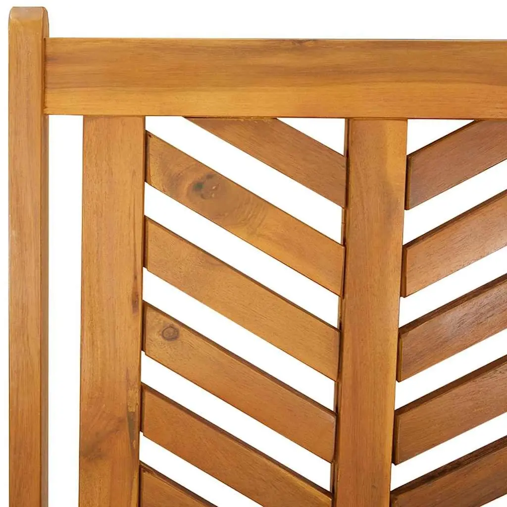 Garden Dining Set 3 Pieces Outdoor Furniture Solid Acacia Wood Brown Table Chair