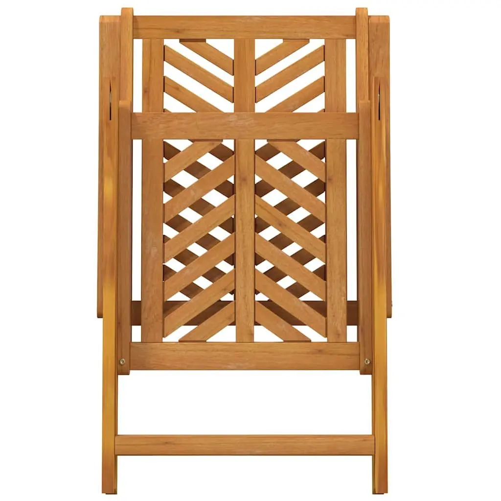 5-Piece Acacia Wood Dining Set for Outdoor Use