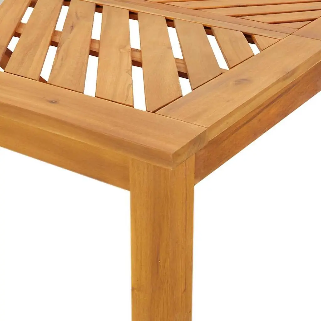 5-Piece Dining Set with Solid Acacia Wood