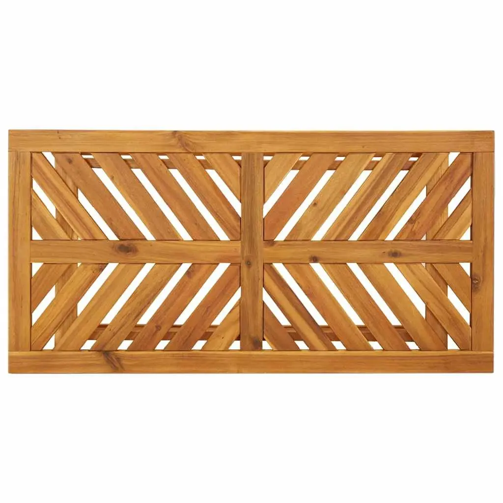 Garden Lounge Set Outdoor Seating 3 Piece Brown Acacia Wood Patio Sofa