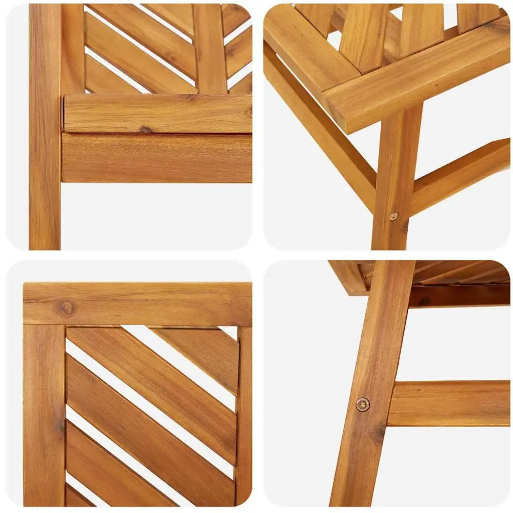 Garden Lounge Set Outdoor Furniture 5 Pieces Brown Solid Acacia Wood