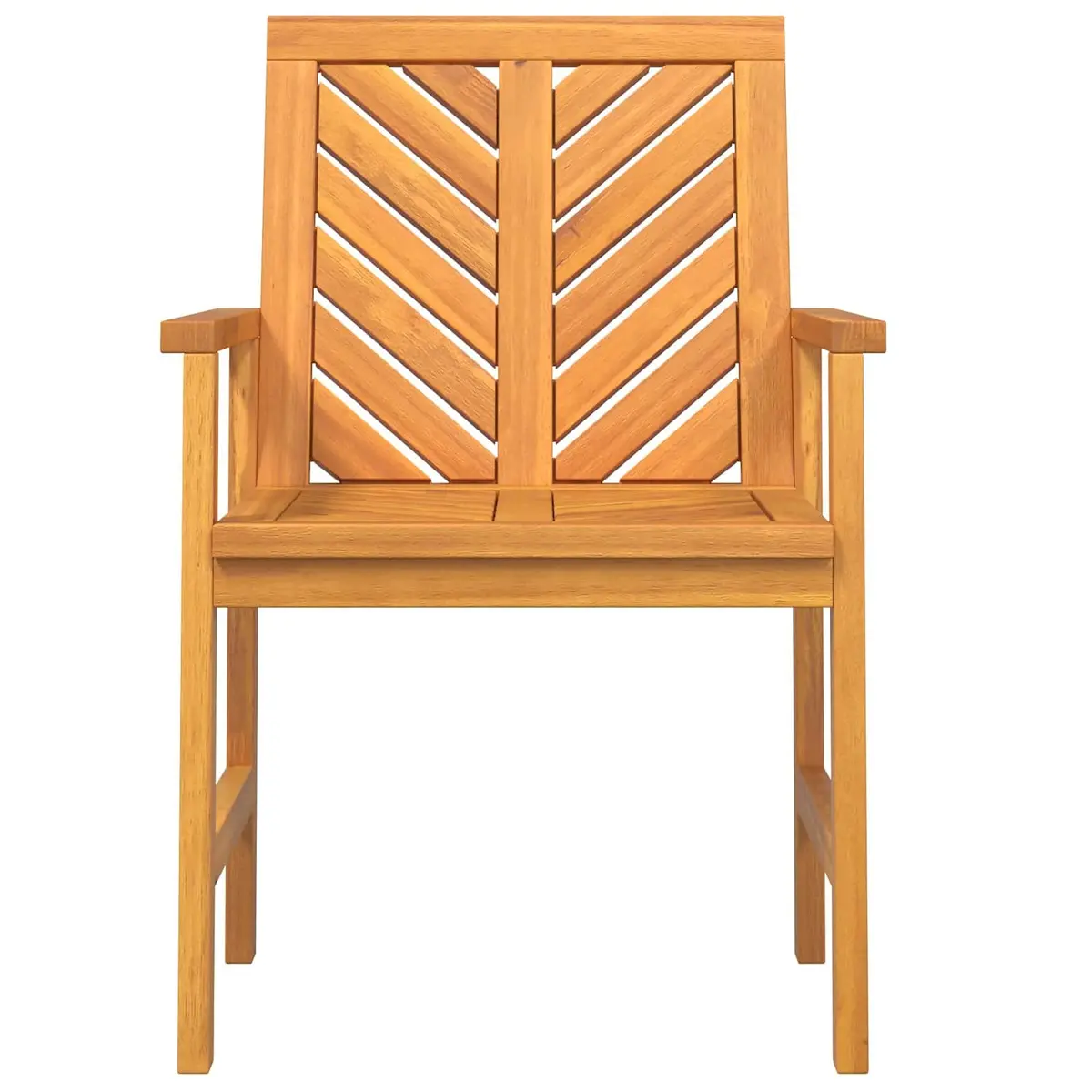 Outdoor Dining Chair Set 6 Piece Acacia Wood Garden Brown