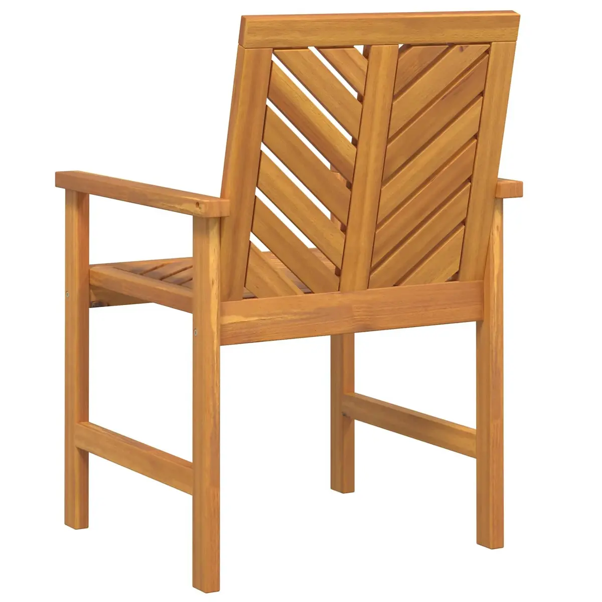 Outdoor Dining Chair Set 6 Piece Acacia Wood Garden Brown