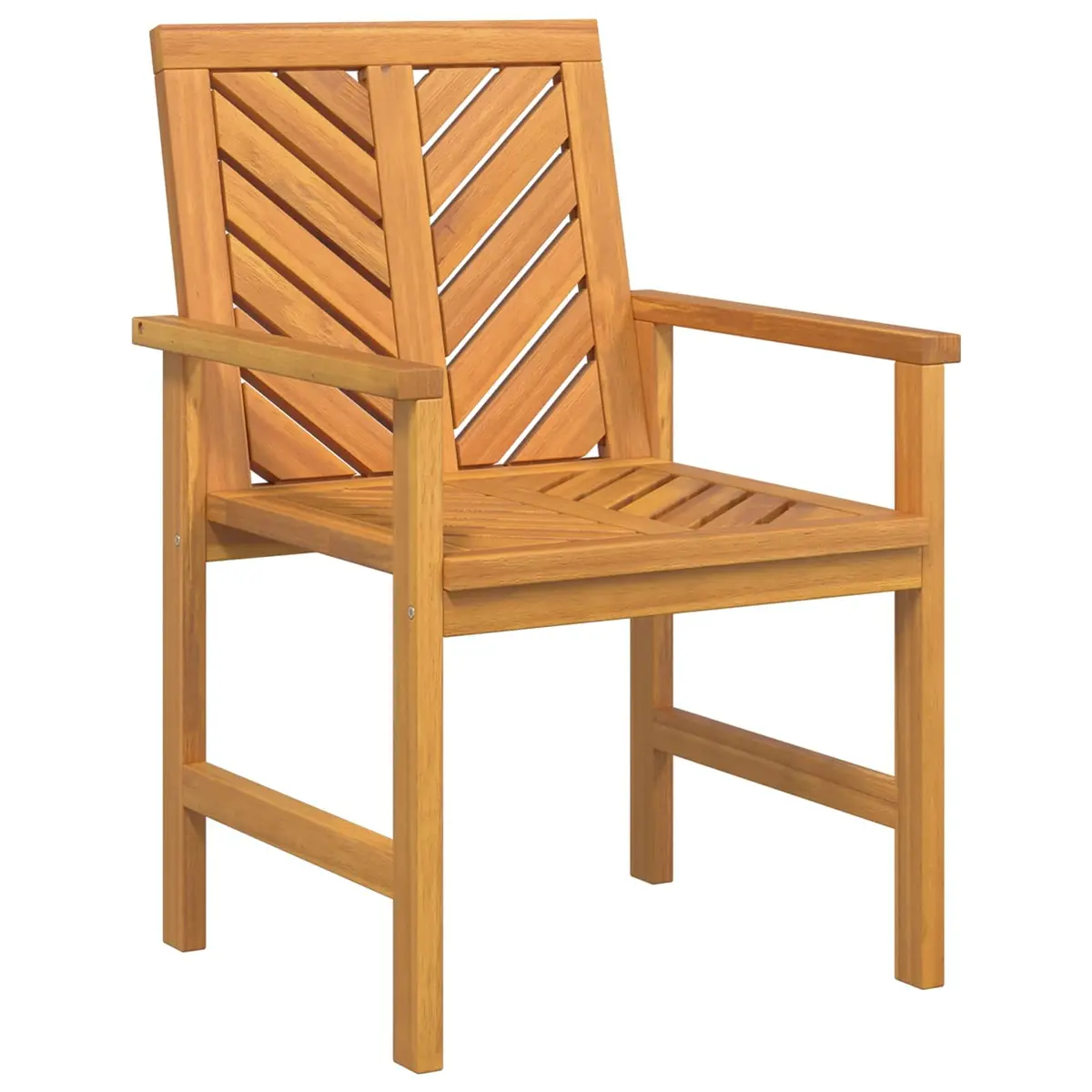 Outdoor Dining Chair Set 8 Piece Solid Acacia Wood Garden Patio Seating Brown